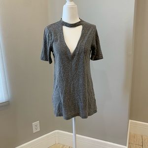 Urban Outfitters Cut out tee. Gray. XS